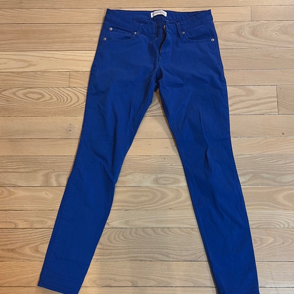 Express Blue Skinny Jeans with Tapered Leg - Picture 2 of 4